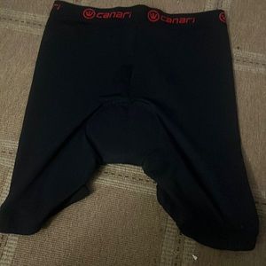 Black and red cycling shorts from canari